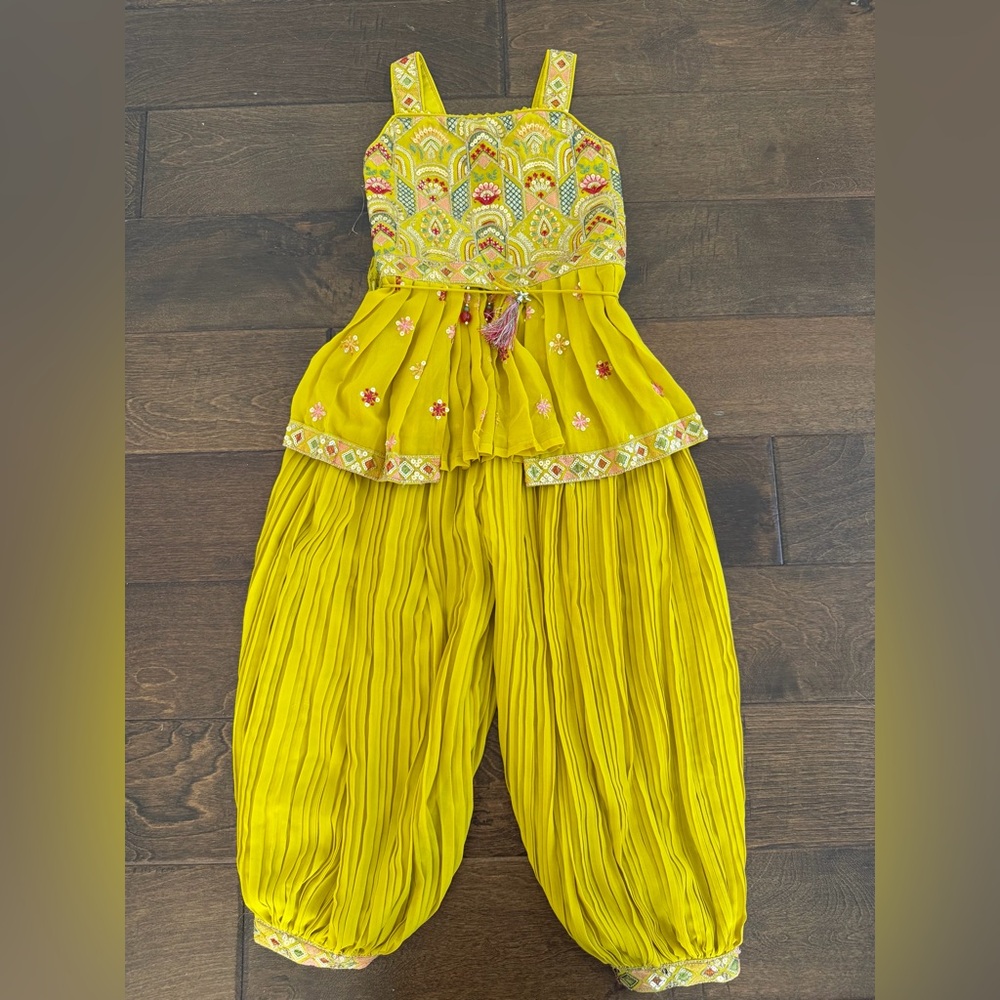 Authentic Girls Indian Two Piece Embellished Set - Girls Salwar Pant Set